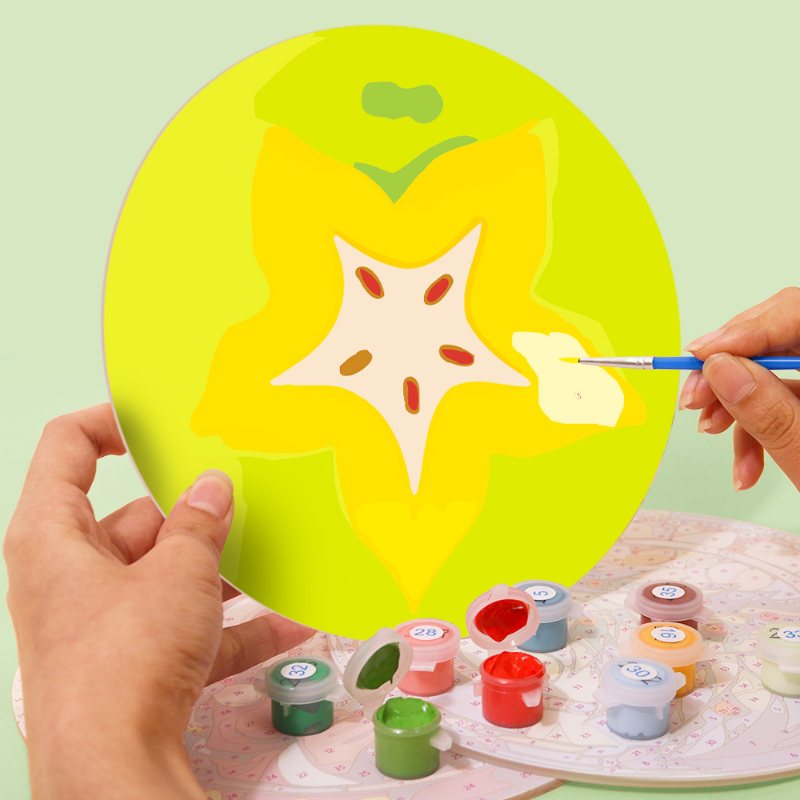 Malen nach Zahlen - 6 Tischsets | Früchte-Motiv