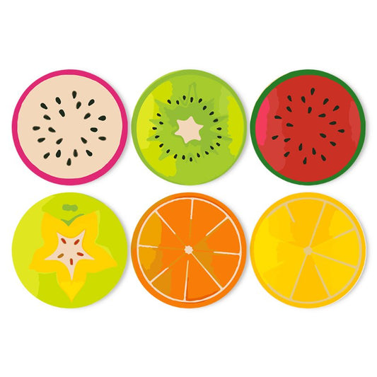 Malen nach Zahlen - Malen nach Zahlen - 6 Tischsets | Früchte-Motiv