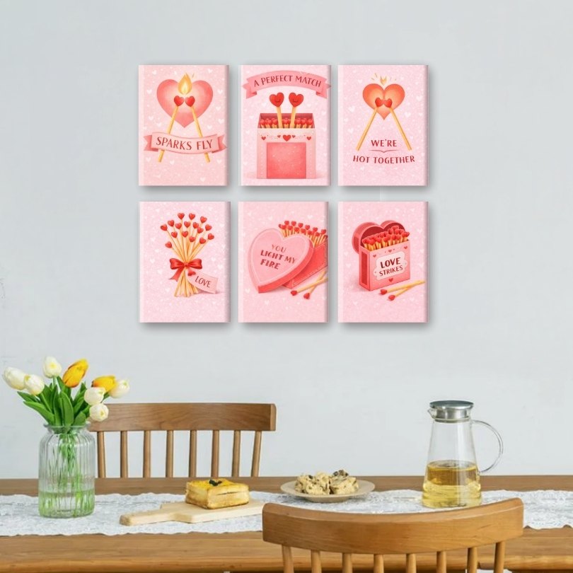 6 Mini-Gemälde | A Perfect Match Set