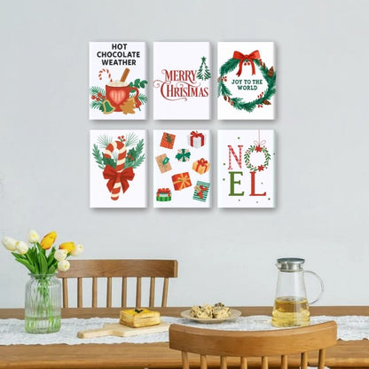 6 Mini-Gemälde | Christmas Holiday Set