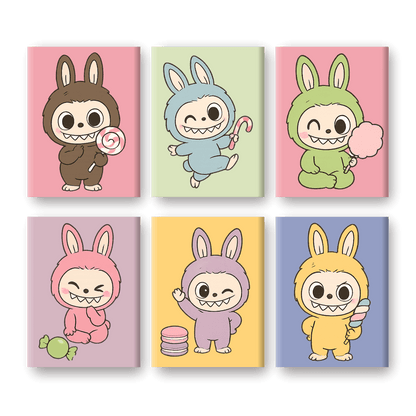 6 Mini-Gemälde | Süßes Puppen Set-Malen nach zahlen