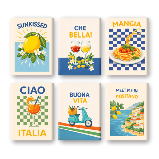 6 Mini-Gemälde | Italienisches Buona Vita Set-Malen nach zahlen