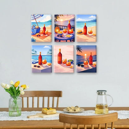 6 Mini-Gemälde | Aperitivo Sommer Set