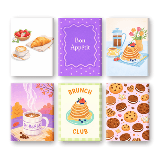 6 Mini-Gemälde | Süßes Frühstücks Set-Malen nach zahlen