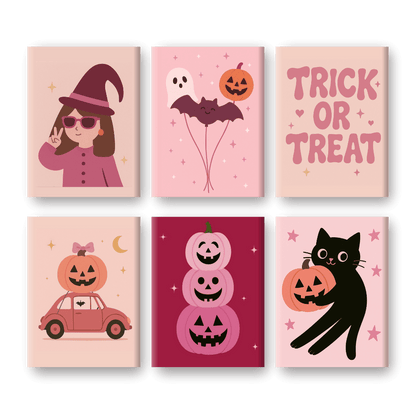 6 Mini-Gemälde | Trick or Treat Set-Malen nach zahlen