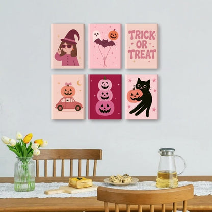 6 Mini-Gemälde | Trick or Treat Set