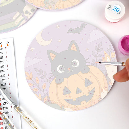 Malen nach Zahlen Untersetzer-Set – Halloween