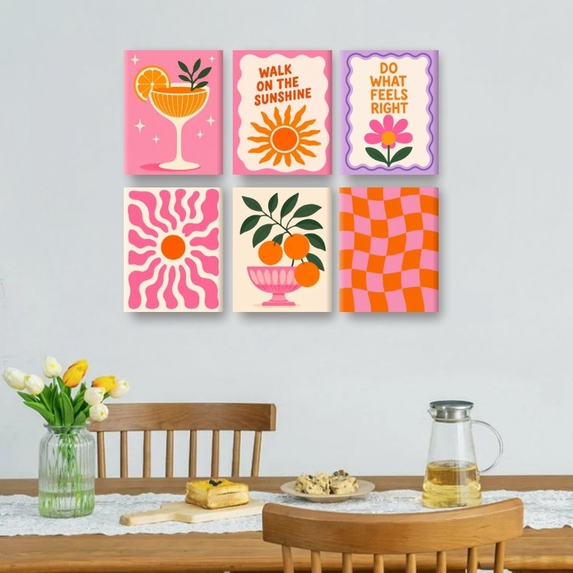 6 Mini-Gemälde | Hallo Sonnenschein Set