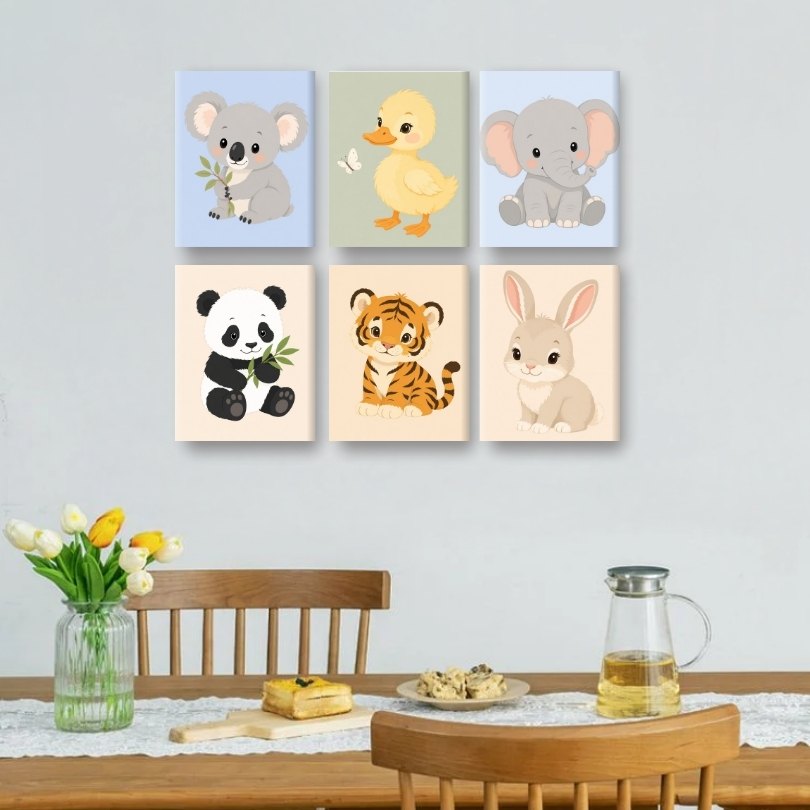 6 Mini-Gemälde | Kleine Süßlinge Set