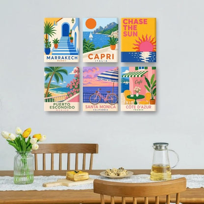 6 Mini-Gemälde | Bon Voyage Set