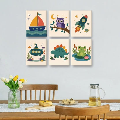 6 Mini-Gemälde | Kleine Abenteurer Set