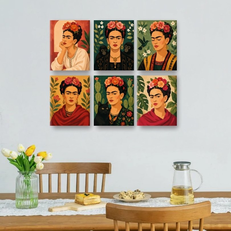6 Mini-Gemälde | Viva Frida Set