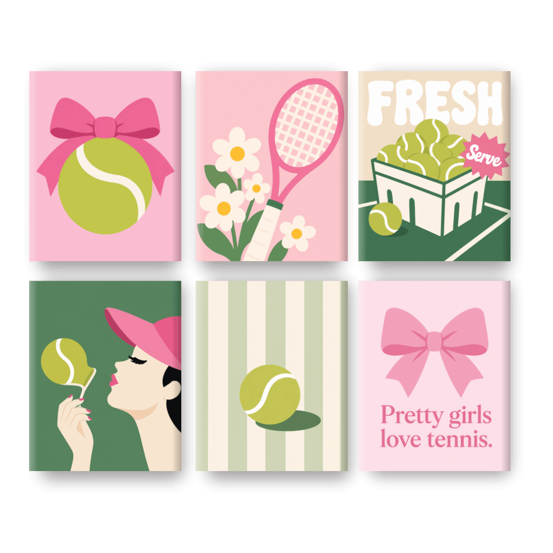 6 Mini-Gemälde | Frischer Aufschlag Set - Malen nach Zahlen