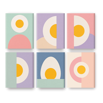 6 Mini-Gemälde | Bauhaus Dreams Set - Malen nach Zahlen