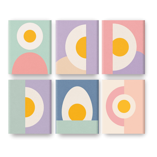 6 Mini-Gemälde | Bauhaus Dreams Set - Malen nach Zahlen