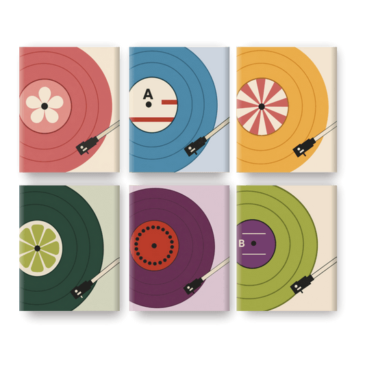 6 Mini-Gemälde | Mini Schallplatten Set - Malen nach Zahlen
