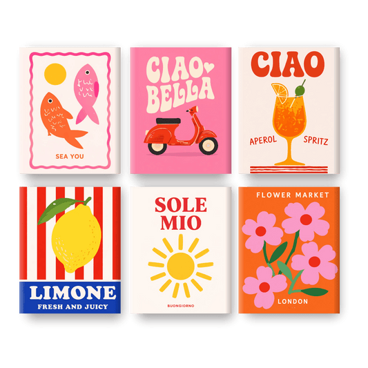 6 Mini-Gemälde | Ciao Bella Set - Malen nach Zahlen