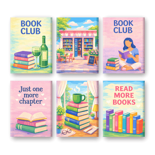 6 Mini-Gemälde | Buchclub Set-Malen nach zahlen