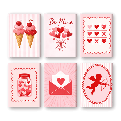 6 Mini-Gemälde | Amor Set-Malen nach zahlen