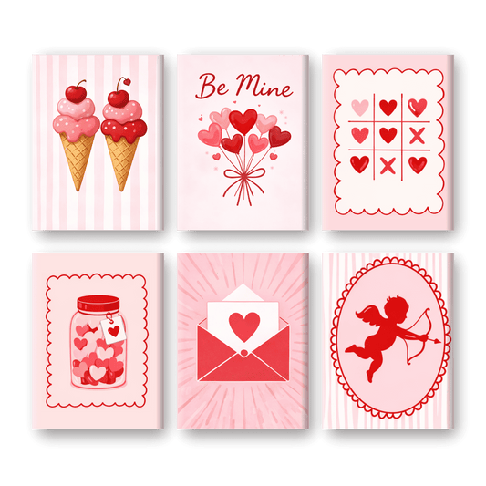 6 Mini-Gemälde | Amor Set-Malen nach zahlen