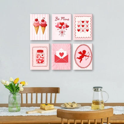 6 Mini-Gemälde | Amor Set