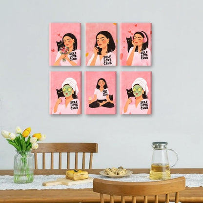 6 Mini-Gemälde | Self Love Club Set