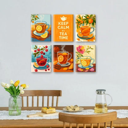 6 Mini-Gemälde | Tee Set