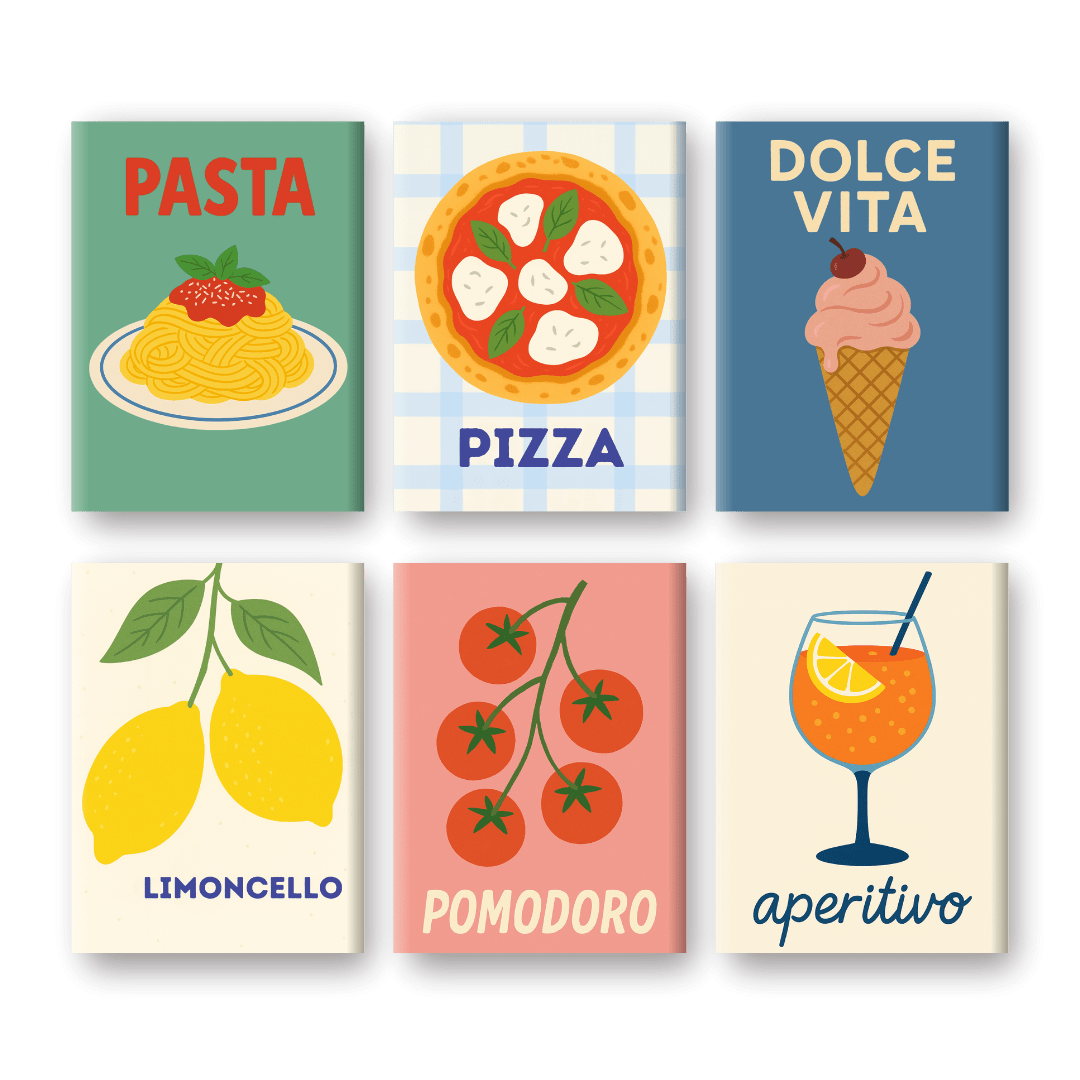 6 Mini-Gemälde | Italienischer Aperitivo Set-Malen nach zahlen