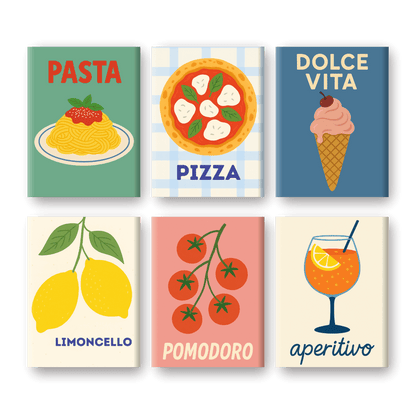 6 Mini-Gemälde | Italienischer Aperitivo Set-Malen nach zahlen