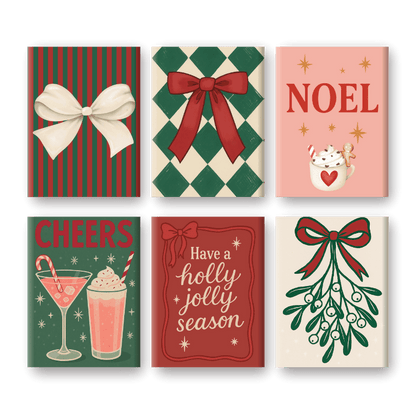 Malen nach Zahlen – 6 Mini-Gemälde | Frohe Weihnachten-Set-Malen nach zahlen