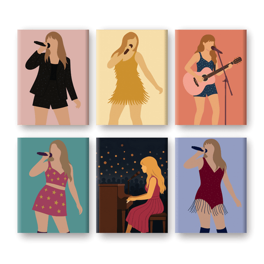 6 Mini-Gemälde | Pop Icon Set-Malen nach zahlen