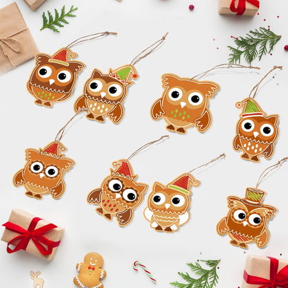 8 XL Weihnachtsanhängern | Festliches Weihnachtseulen-Set