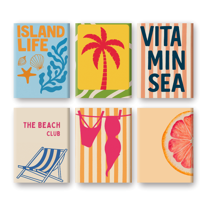 Malen nach Zahlen - Malen nach Zahlen – 6 Mini-Gemälde | Island Set