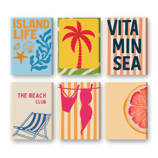 Malen nach Zahlen - Malen nach Zahlen – 6 Mini-Gemälde | Island Set