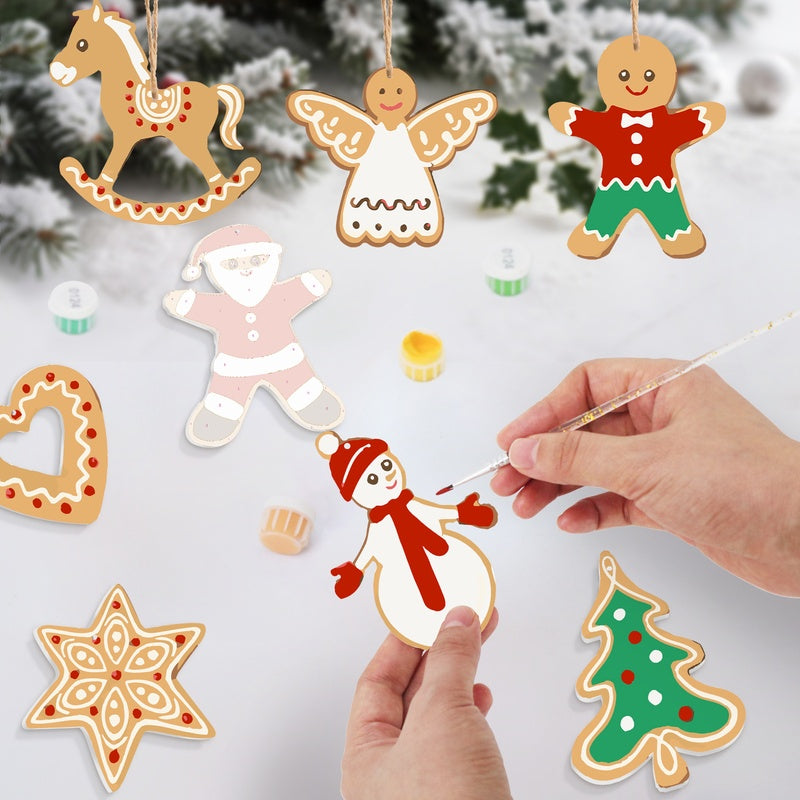 8 XL Weihnachtsanhängern | Lebkuchen-Weihnachtsset