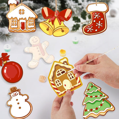 8 XL Weihnachtsanhängern | Fröhliches Weihnachtsplätzchen-Set