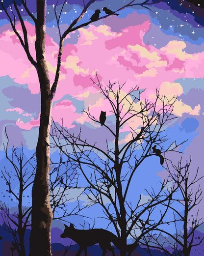 Malen nach Zahlen - Malen nach Zahlen - Purple Sky - by Tiny Tami
