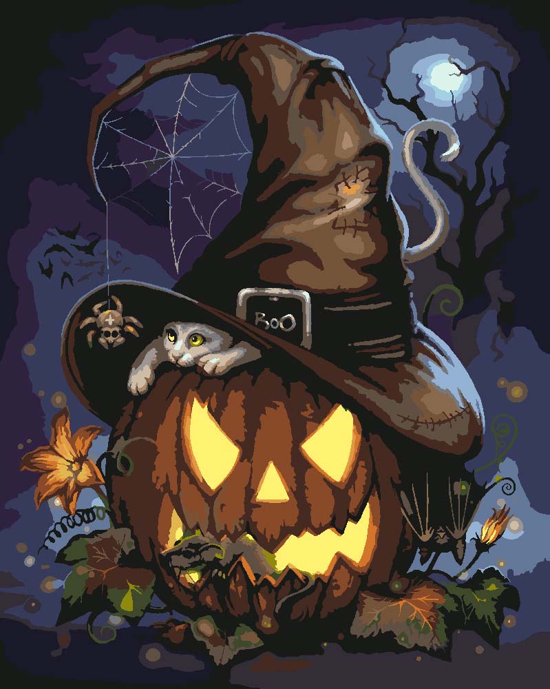 Malen nach Zahlen - Malen nach Zahlen - A Spooktacular Night - by Sarah Richter