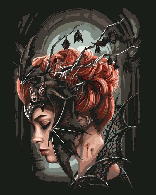 Malen nach Zahlen - Malen nach Zahlen - Queen of the night - by Sarah Richter