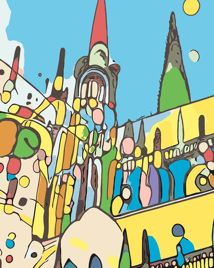Malen nach Zahlen - Malen nach Zahlen - Köln ist bunt - 5 - Artist's Edition - by zamart