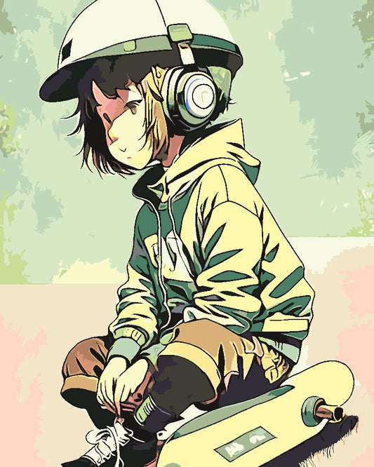 Malen nach Zahlen - Malen nach Zahlen - Skater - Artist's Edition - by zamart