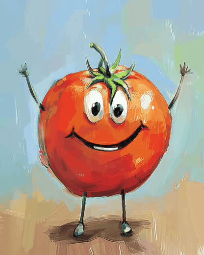 Malen nach Zahlen - Malen nach Zahlen - Glückliche Tomate