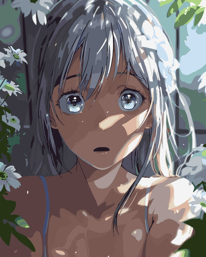 Malen nach Zahlen - Malen nach Zahlen - Schönes Anime-Mädchen