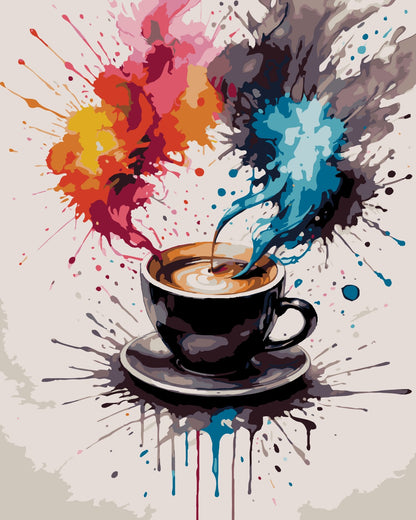 Malen nach Zahlen - Malen nach Zahlen - Kaffee | Color Splash
