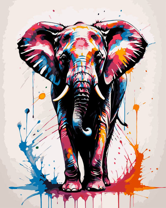 Malen nach Zahlen - Malen nach Zahlen - Elefant | Color Splash