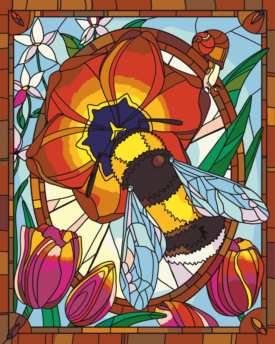 Malen nach Zahlen - Malen nach Zahlen - Glasmalerei Hummel - by Anneke Schipper