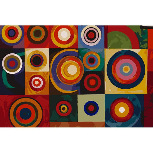 Malen nach Zahlen - Malen nach Zahlen - Colorful Rings - Premium Painting