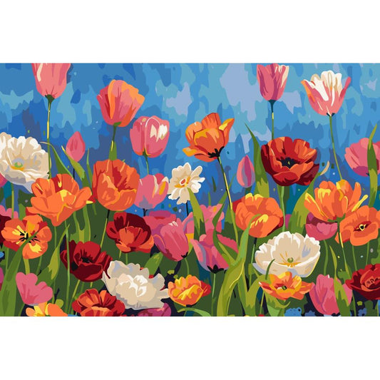 Malen nach Zahlen - Malen nach Zahlen - Farbenfrohe Feldblumen - Premium Painting