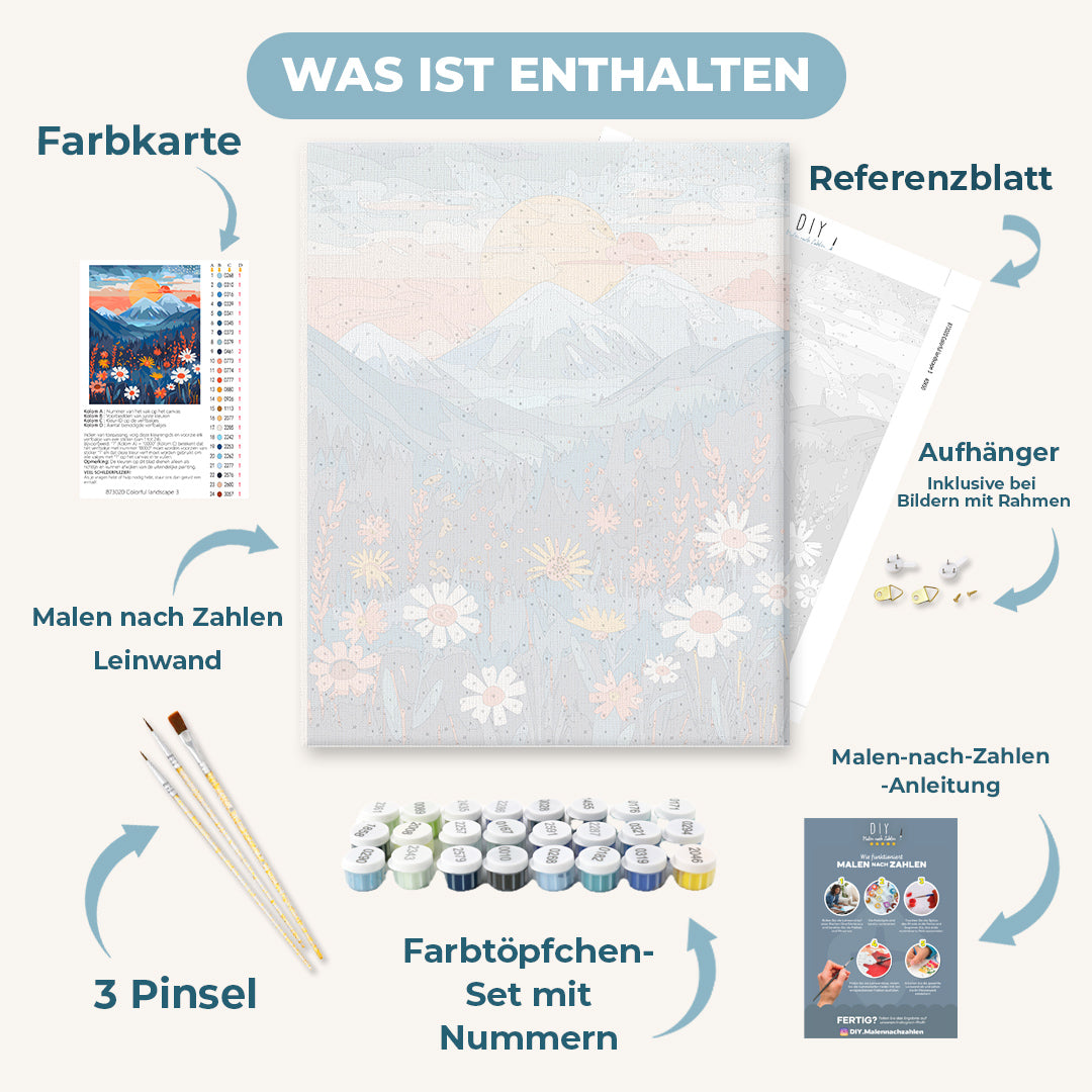 Malen nach Zahlen - Bunte Landschaft 3
