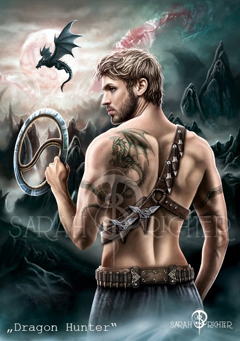 Malen nach Zahlen - Malen nach Zahlen - Dragon Hunter- by Sarah Richter